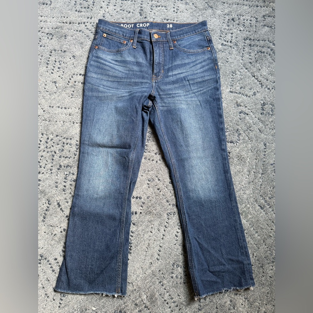 J. Crew - 28 - 9” Billie Demi Boot Crop Jeans with Zipper - NWOT